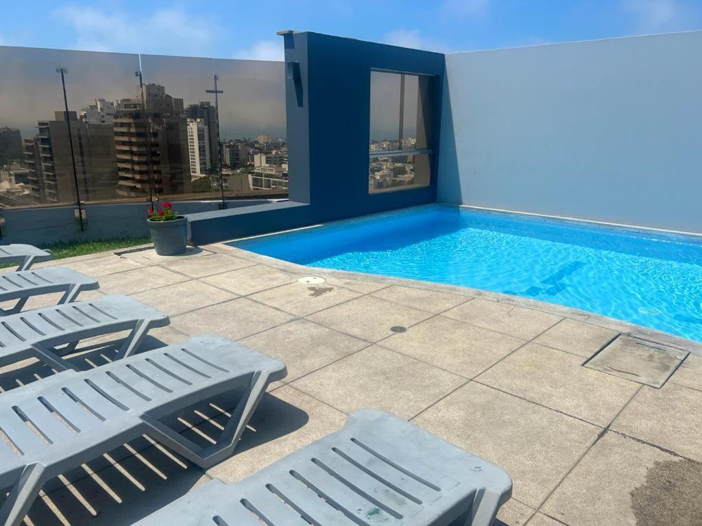 Apartmán Acogedor Dpto En San Isidro Excelente Vista, Piscina Y Wifi Lima Exteriér fotografie